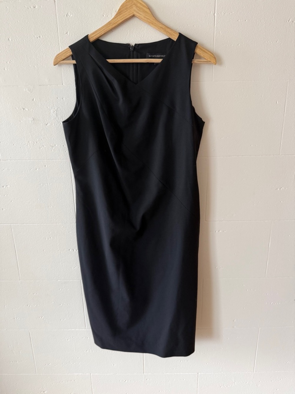 Banana Republic | Black High Neck Midi Dress | Minimalist Capsule | Small